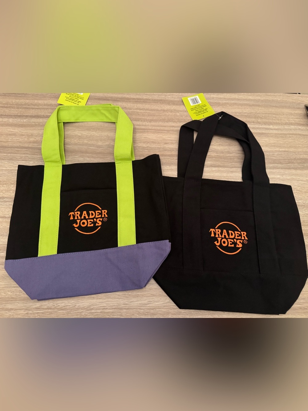 Trader Joe’s Tote Canvas Bag. Set of 2. NEW